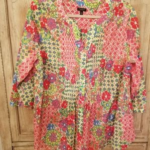 TALBOTS Flowy Button Down Top